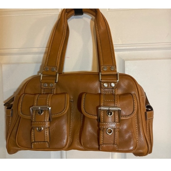 Michael Kors Handbags - Michael Kors Vintage Large Bedford Satchel- British Tan Cognac Brown Leather